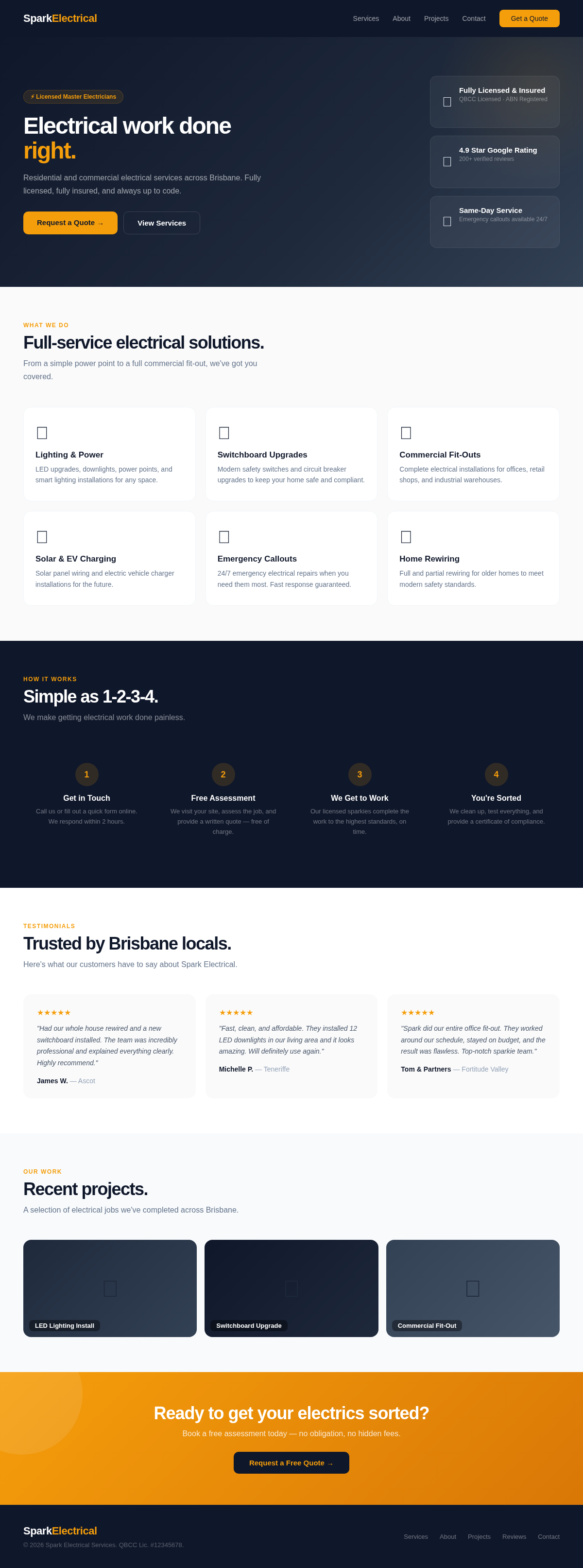 Spark Electrical website