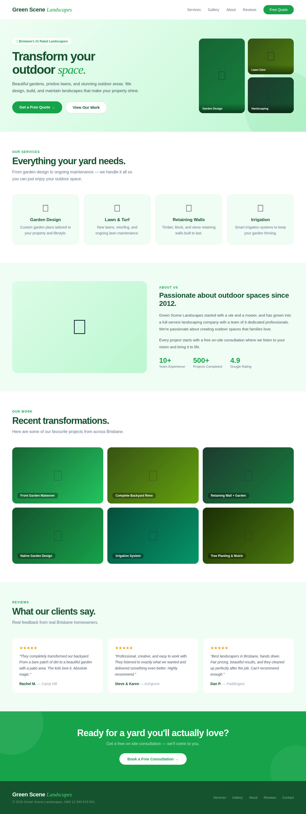 Green Scene Landscapes website